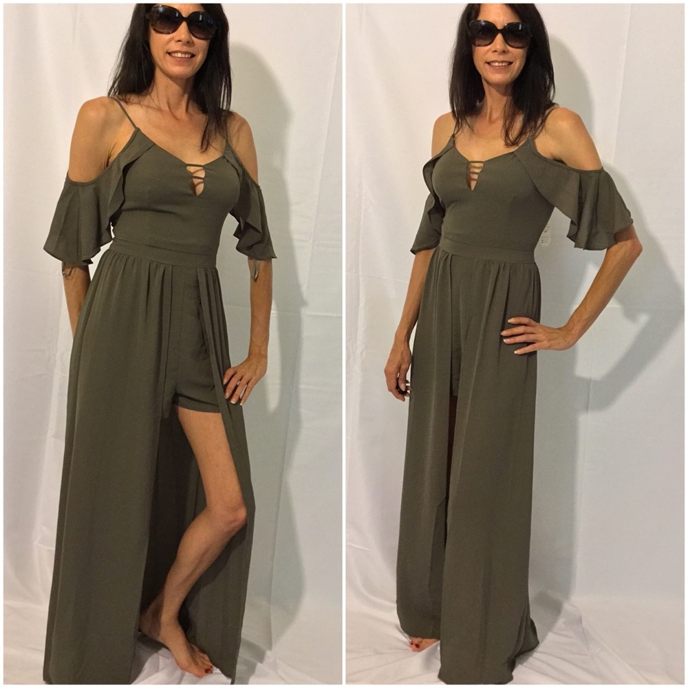 Olive Maxi Romper - Picture 3 of 4